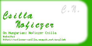 csilla noficzer business card